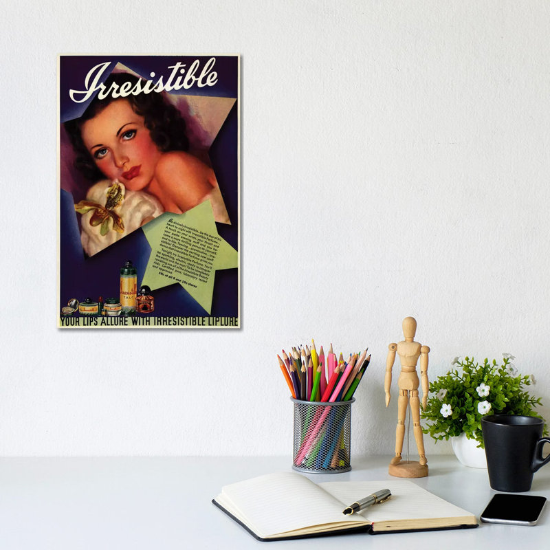 1930s Irresistible Perfume Magazine Advert by The Advertising Archives - Gallery-Wrapped Canvas Giclée on Canvas, Canvas
