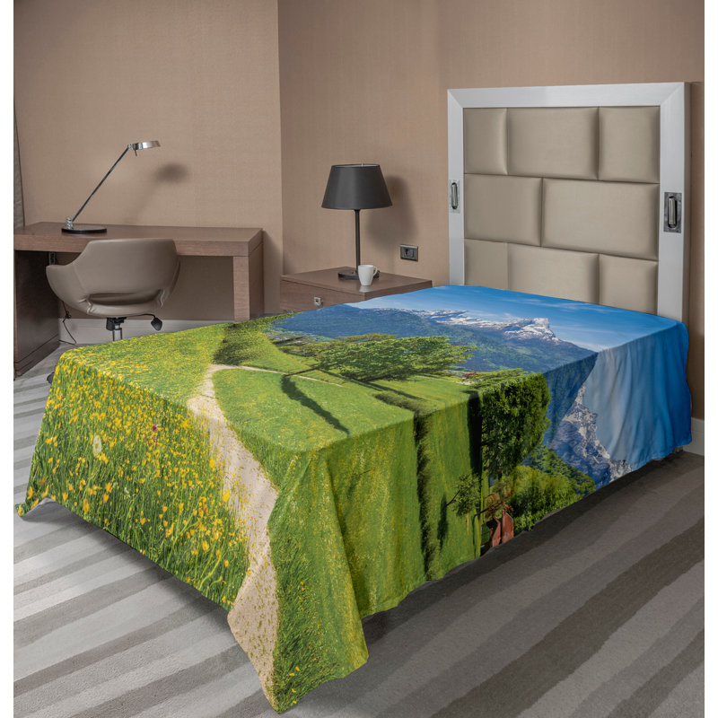 Multicolore Ambesonne, Drap plat pour lit simple TG