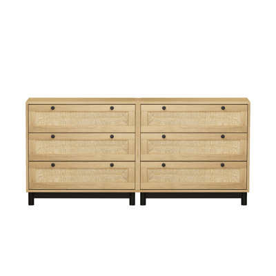 2 3 Rope Woven Storage Cabinet For Bedroom & Living Space. , Solid Wood Legs, Classy Oak Shade (2). For Bedroom, Room Use. Quality . Spacious Drawers. Fashionable Look. Easy Assembly. 50lbs Tabletop,