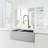Oxford 30" L x 20" W Single Basin Farmhouse Stainless Steel Kitchen Sink Workstation & 19" H Faucet-90487457