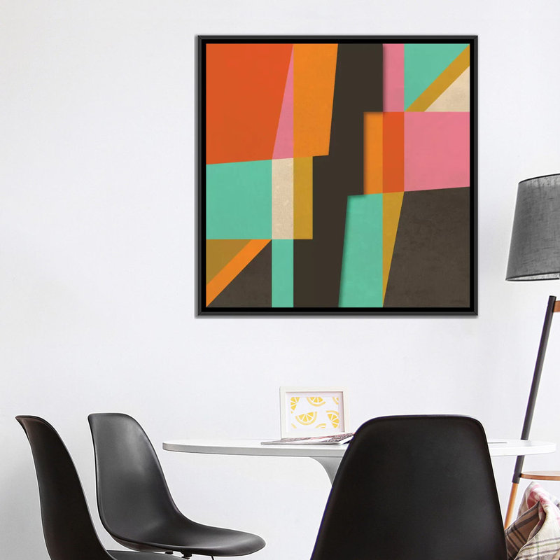 « canvas iv », impression sur toile, H 18 po x l 18 po x P 1,5 po, Toile avec cadre noir, Pas de tapis