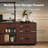 Calvers Expandable Dresser Desk Combo with Drawers for Storage
