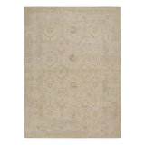 Oushak Hand Knotted Silk Floral Area Rug