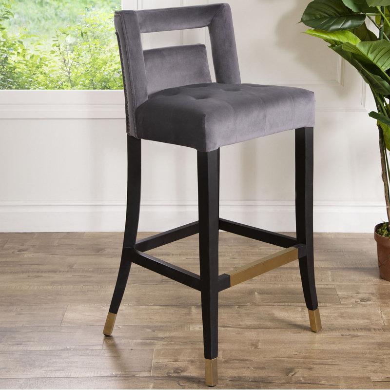 Tabouret de bar et de comptoir Lular, gris, Tabouret de comptoir (assise de 26 po de hauteur)