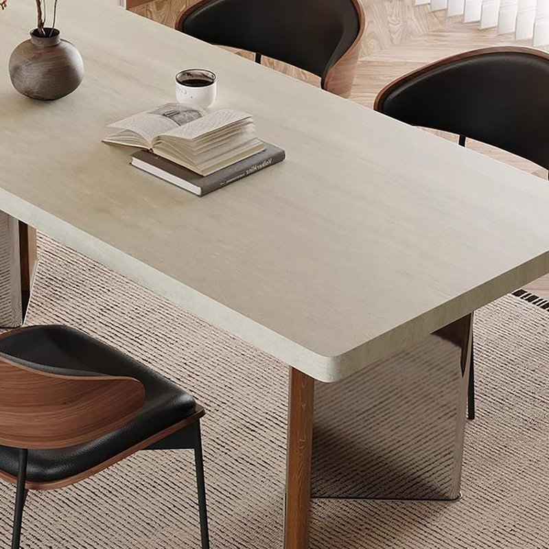 Table de salle à manger Vintage Travertine, H 29,5 po x l 70,9 po x P 35,4 po