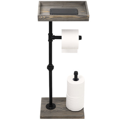 Porte-papier hygiénique sur pied avec plateau