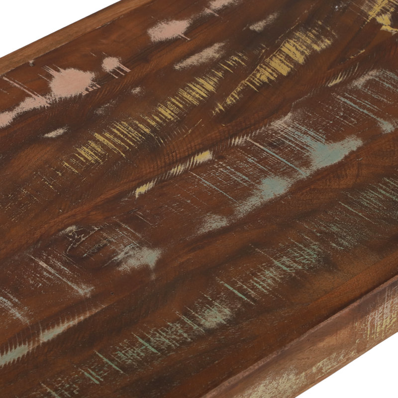 Vidaxl Multicolour Bench 100X35x45 Cm Solid Reclaimed Wood