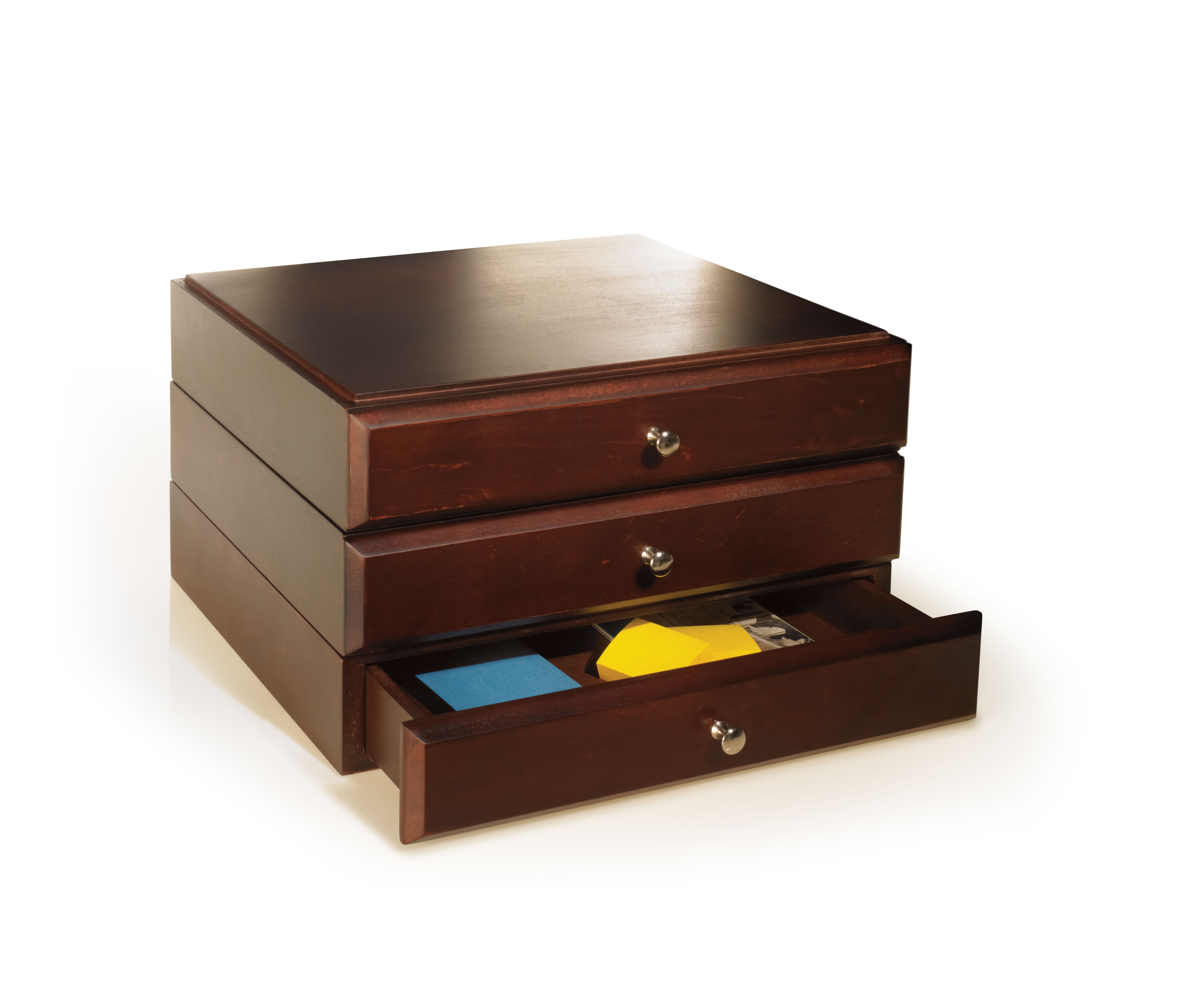 Stackable Wooden Desk Organizer Kit with 4 Drawers - Bindertek