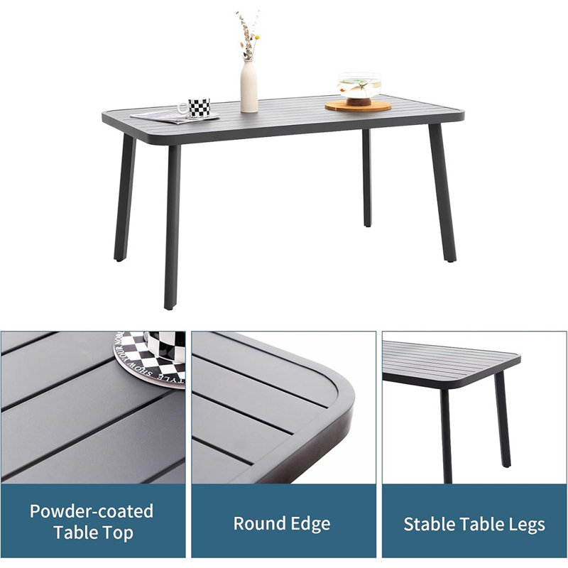 Table de salle à manger d'extérieur pour 4 personnes