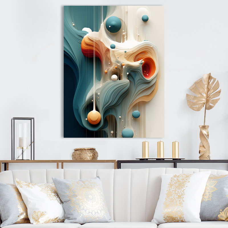 Décoration murale rétro rétro «Minimalisme», H 40 po x l 30 po x P 1,5 po, Toile tendue