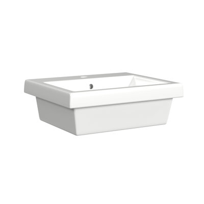 Cheviot Products 17.12'' White Vitreous China Rectangular Bathroom Sink with Overflow