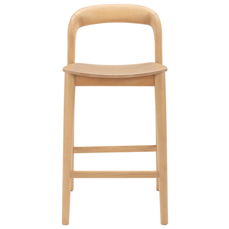 Monk Counter Stool with Solid Wood Frame