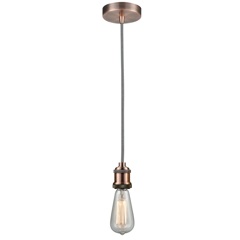Waterville 1 - Light Single Pendant, Antique Copper