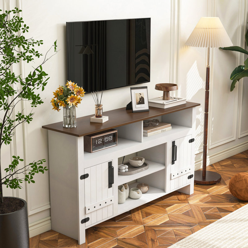 Meuble télé, meuble télé, console multimédia, meuble de rangement, centre de divertissement, avec foyer électronique et télécommande, utilisant la toute dernière technologie de chauffage infrarouge, belle flamme électronique, coffre-fort