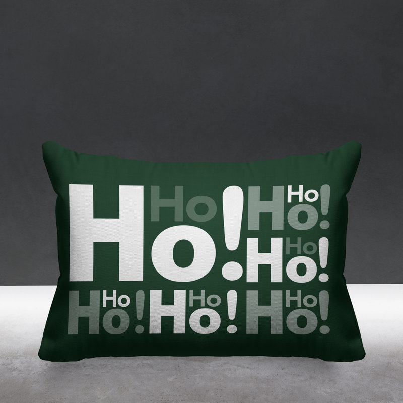 Coussin intérieur / extérieur Hohoho Christmas, Sauge