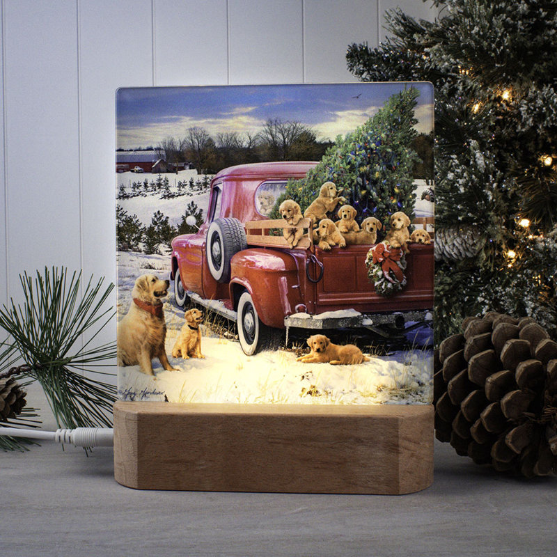 Veilleuse de Noël un chiot