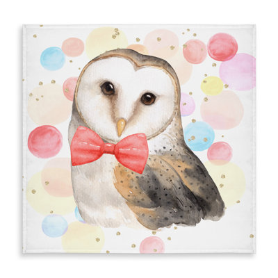 Chic owl Beige Indoor Outdoor Tablecloth for Kids Home Decor