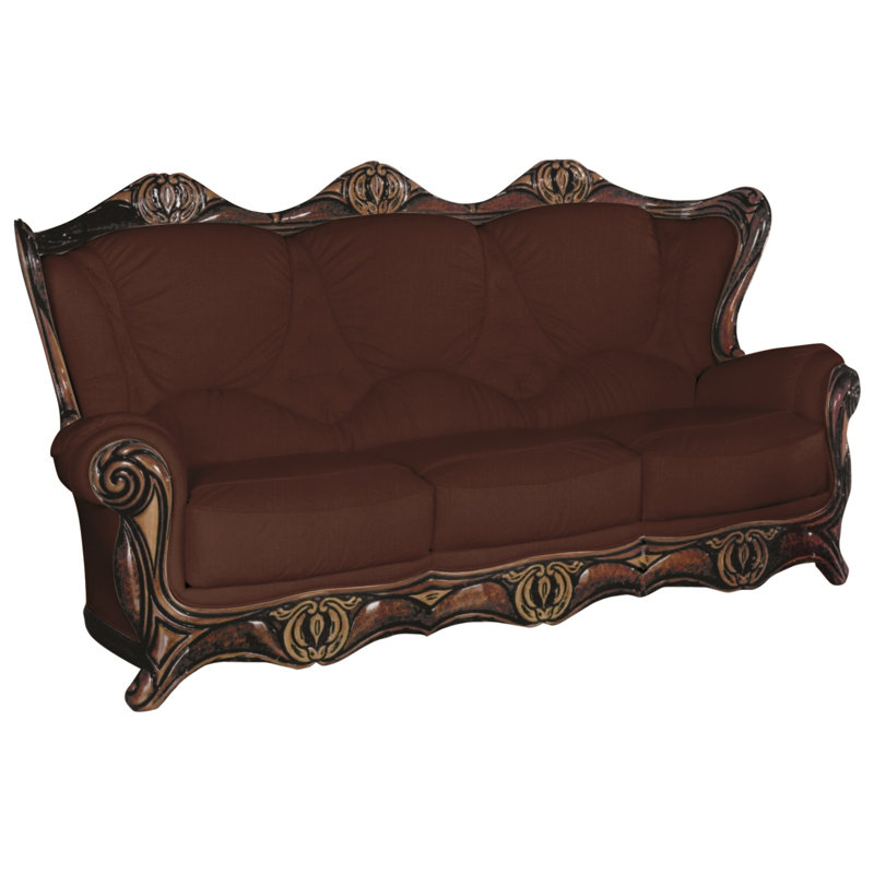 Dodington Faux Leather Sofa, Burgundy