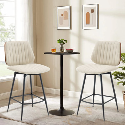 Tabouret de comptoir pivotant rembourré