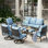 Ensemble de conversation pour patio à 9 places Tapasi avec chaises longues pivotantes et table de foyer optionnelle