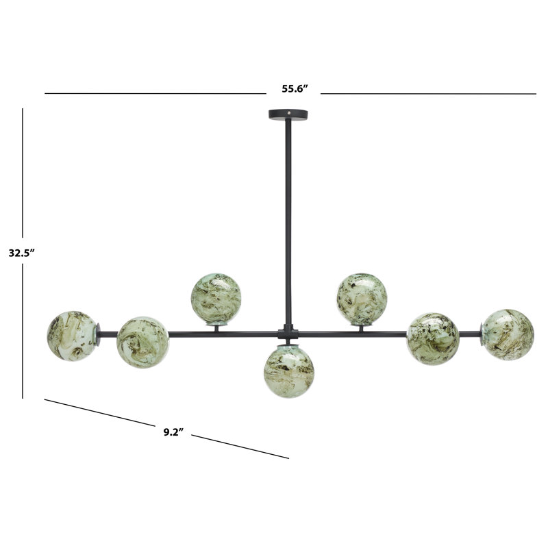 Lustre en fer et verre Melesax