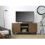 Meuble télé 60 po Modern pour téléviseur de 65 po ou moins, finition noyer classique