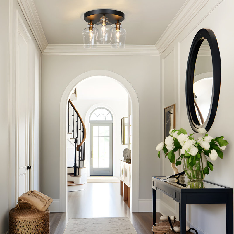 Aavah Glass Semi Flush Mount