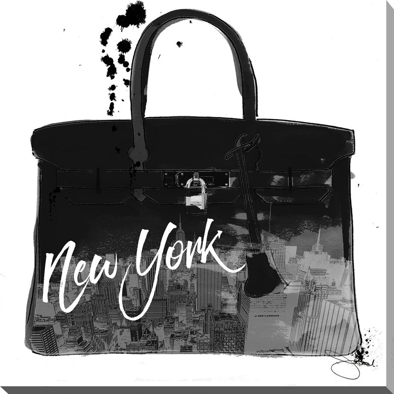 «Black New York», impression sur toile, H 28 po x l 28 po x P 1,5 po, Toile tendue