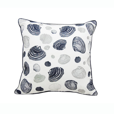Embroidered Outdoor Throw Pillow