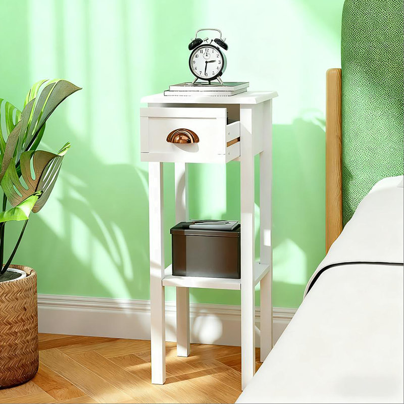 Ensemble de tables d'appoint, tables de bout avec tiroir et tablette