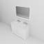 Ensemble de meuble-lavabo double l 48 po x P 22 po Dukes, robinet et miroir de 46 po-112873892-74095227