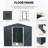 8Ft X 10Ft Outdoor Metal Storage Shed With Meatl Foundation,Black
