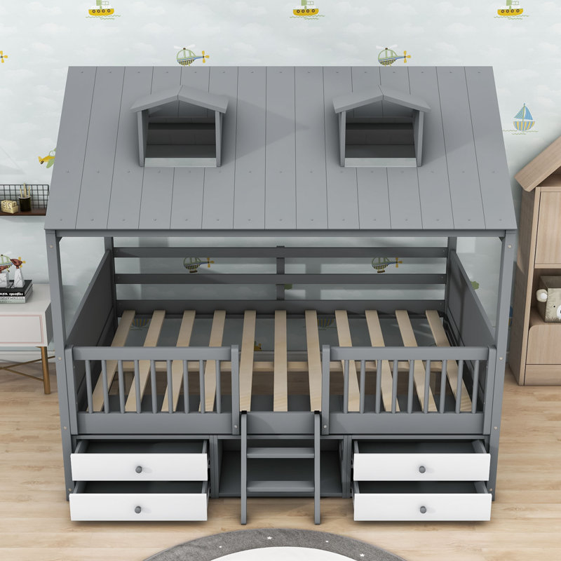 Elderen Kids with Drawers, Gray, Full