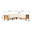 Canapé modulaire d'extérieur 30,25 po avec coussins-1188782833