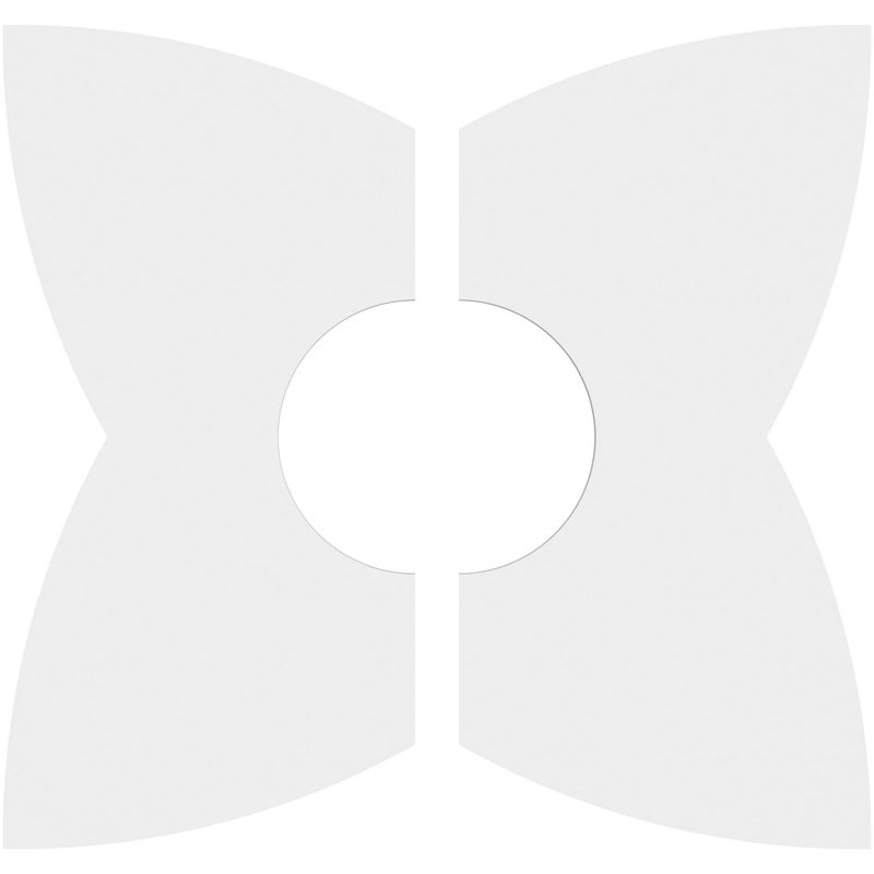 Médaillon de plafond contemporain en PVC de qualité architecturale Cosmo, H 1 po x l 12 po x P 12 po