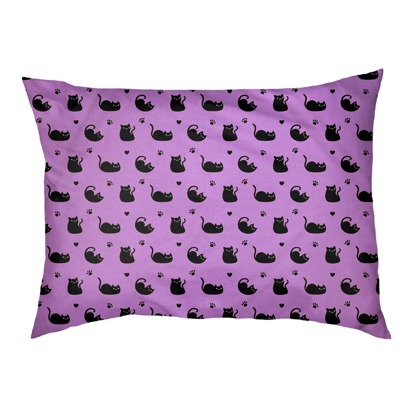 Coussin pour chien Byrge, Grand (H 14 po x l 42,5 po x P 32,5 po), Mauve / Noir