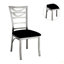 Chaises de salle à manger en métal 2 pièces Contemporary