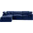 Kirstey Velvet L-Shaped Sectional Reversible-87141384