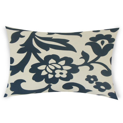 Floral Feather Reversible Throw Pillow