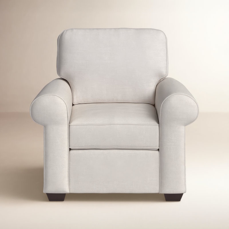 Porter Upholstered Armchair, Conversation Pearl Basketweave