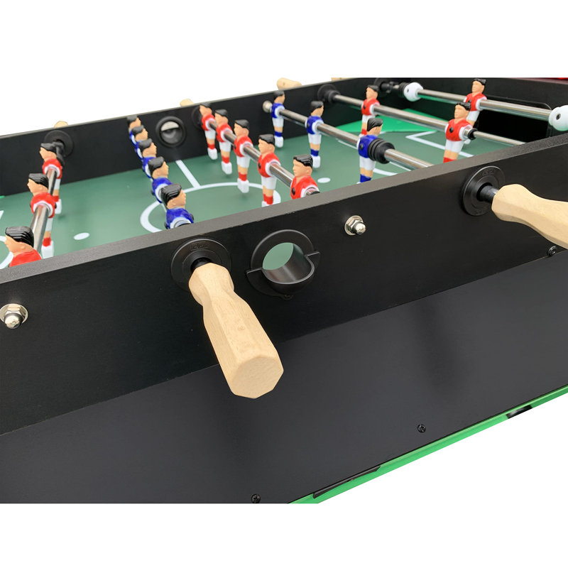 Triplex 55" Black and Wood 3-in-1 Rotating Game Table