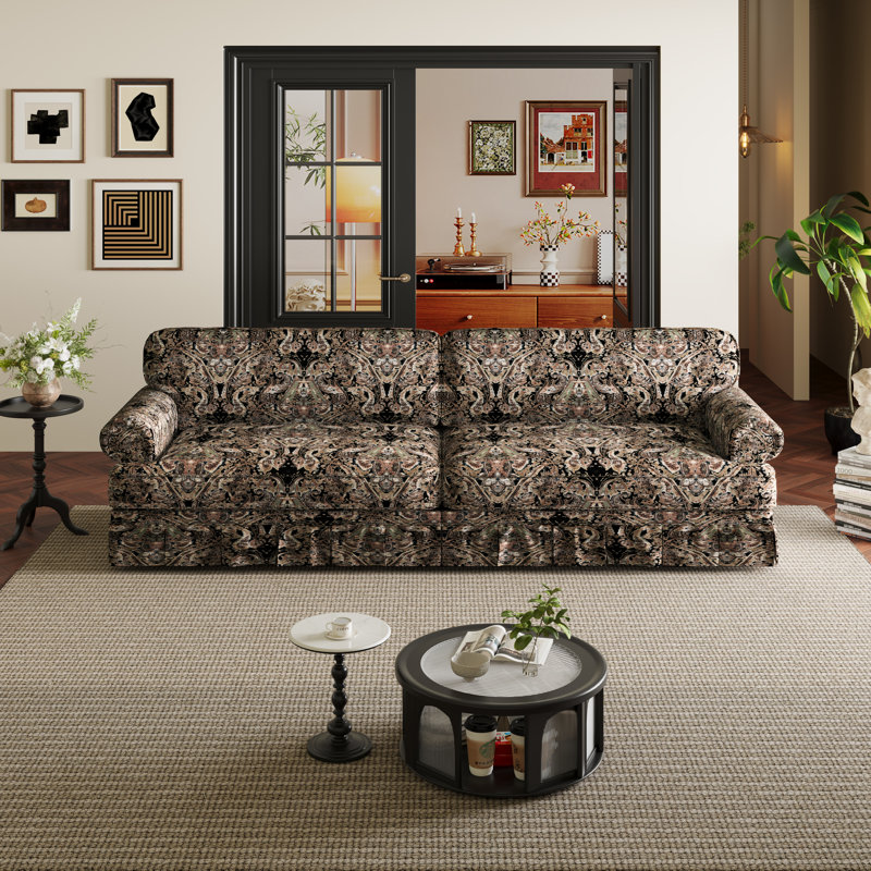Canapé 93,7 po luxueux et confortable 4 places Cloud, L 93,7 po, Noir