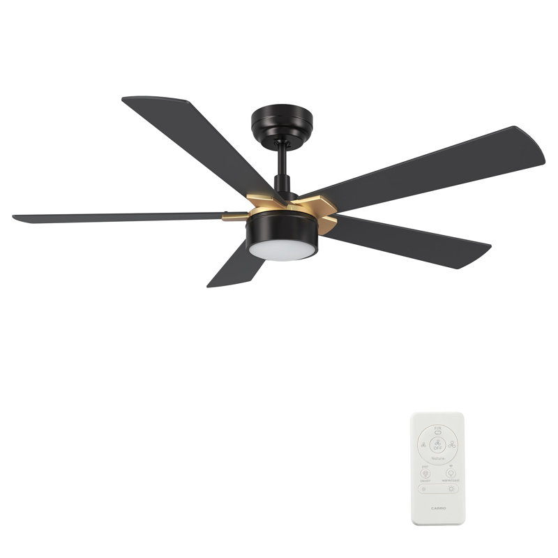 Stockton 52'' Smart Ceiling Fan with Remote, Light Kit Included,Works with Google Assistant and Amazon Alexa,Siri Shortcut.