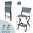 Folding Bar Stools Set Of 2 Backrest Humanized Footrest-302666419