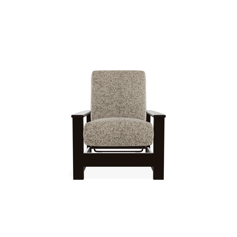 Leeward Marine Grade Polymer Deep Seating Cushion Arm Chair with Hidden Motion, Kona, Cast Ash Sunbrella® Plainweave