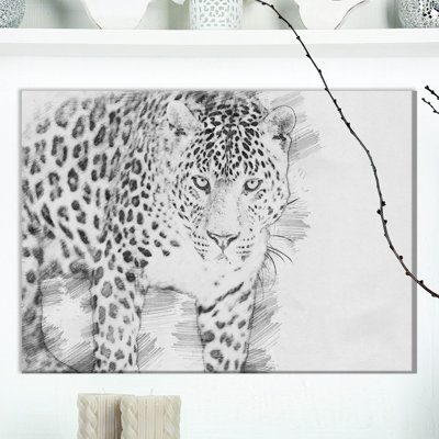 " Black And White Leopard "