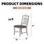 Chaise en bois d'hévéa classique avec coussin en cuir - assise robuste et confortable