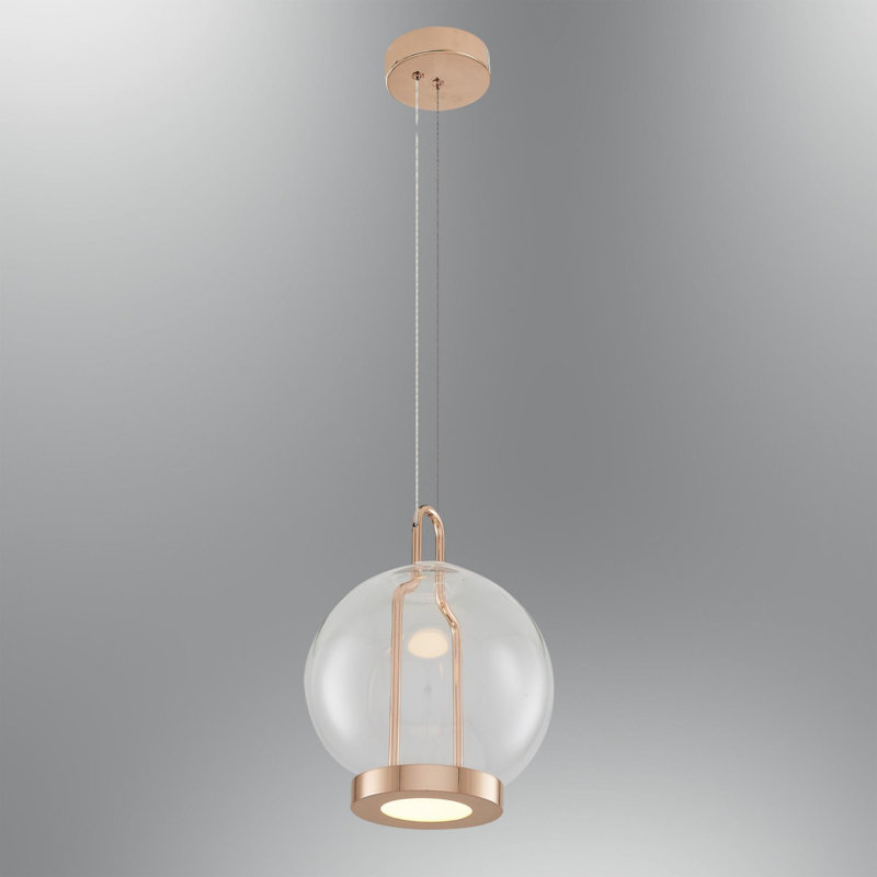 Cassen Elegant Yellow Chandelier with Adjustable Height, Metal Body, 13W LED, 3000K Warm Light, 1300 Lumens | 7.1 inches Diameter x 47.2 inches Height | Perfect for Dining Room, Living Room, and Modern Décor