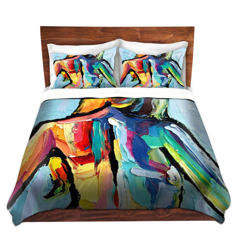 Ensemble de housse de couette femme, 1 housse de couette grand + 2 taies standards