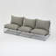 Dalvey 246 cm W Steel Patio Sofa with Cushions-1690579776